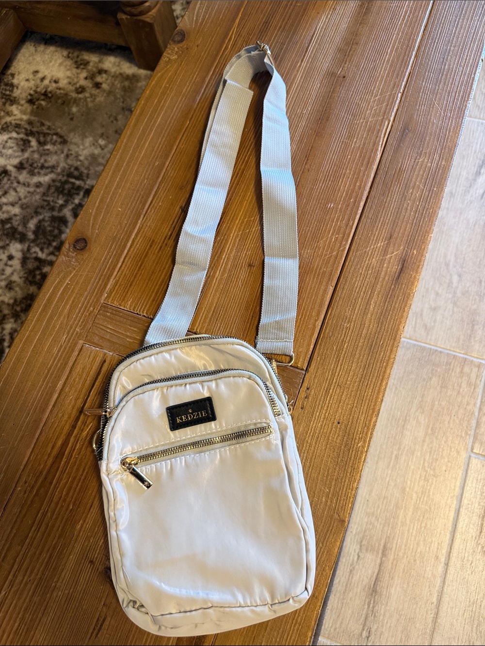 Small White Crossbody Bag for Men